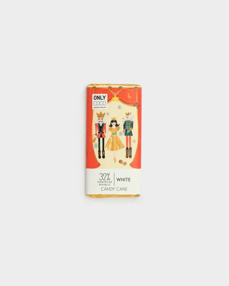 Candy Cane, 32% Dominican Republic White Chocolate