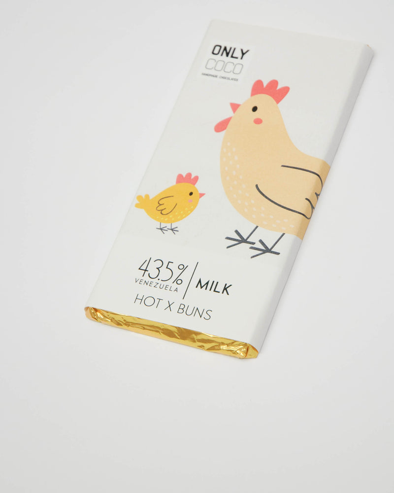 
                  
                    Load image into Gallery viewer, Hot x Buns Milk Chocolate Bar - 43.5% Venezuelan
                  
                