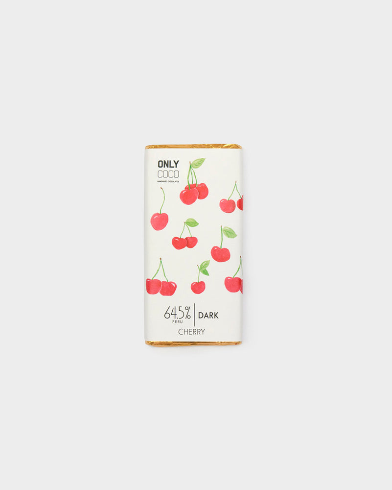 Cherry Dark Chocolate Bar - 64.5% Peruvian