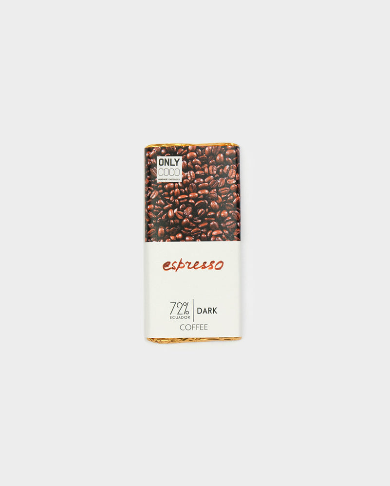 Coffee Dark Chocolate Bar - 72% Ecuadorian