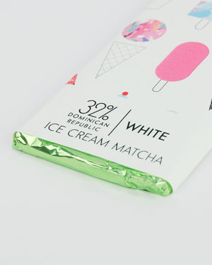 
                  
                    Load image into Gallery viewer, Ice Cream Matcha White Chocolate Bar - 32% Dominican Republic
                  
                