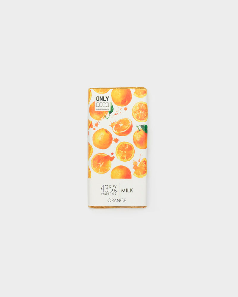 Orange Milk Chocolate Bar - 43.5% Venezuelan