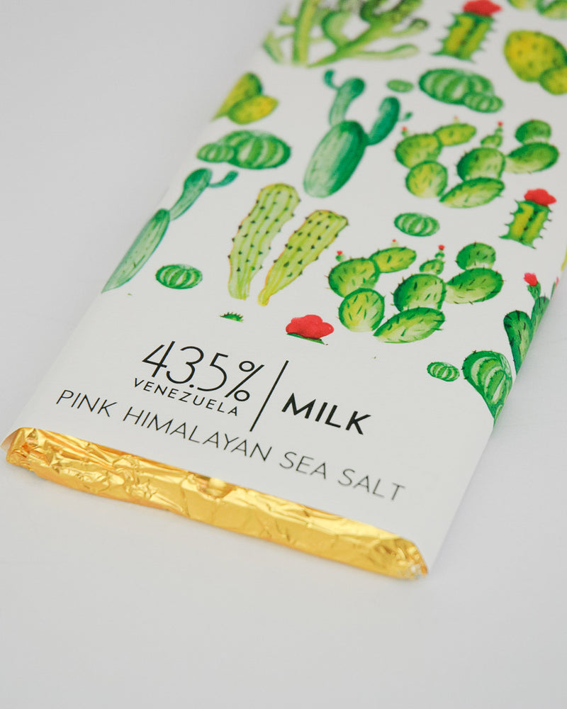 
                  
                    Load image into Gallery viewer, Pink Himalayan Sea Salt Milk Chocolate Bar - 43.5% Venezuelan
                  
                