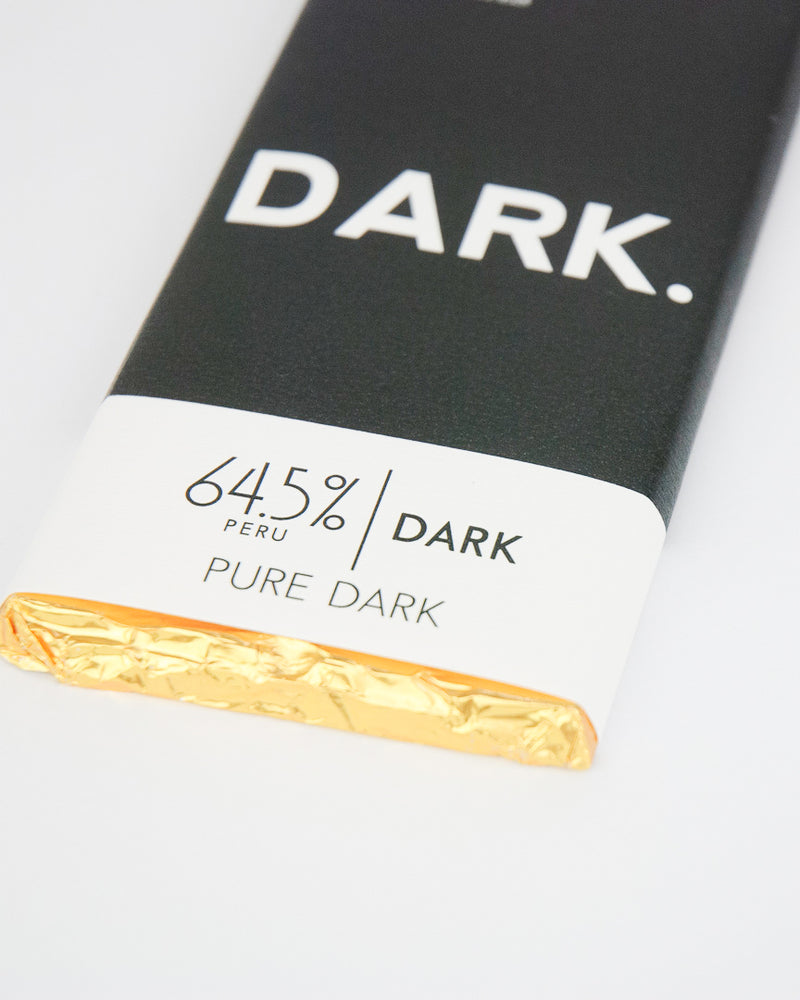 
                  
                    Load image into Gallery viewer, Pure Dark Chocolate Bar - 64.5% Peruvian
                  
                